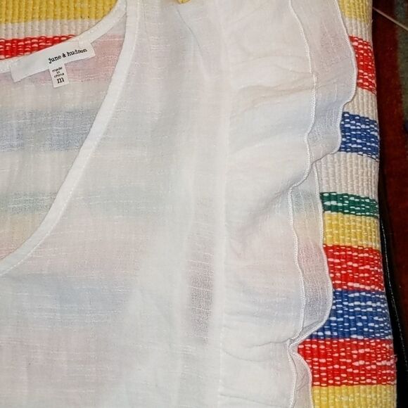 June‎ & Hudson women's sheer white top - Picture 3 of 9